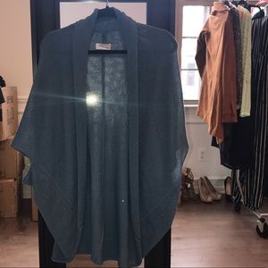 Oversized blue cardigan
